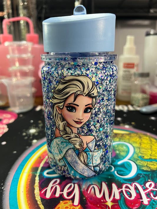 Premade Elsa Kids Water Bottle