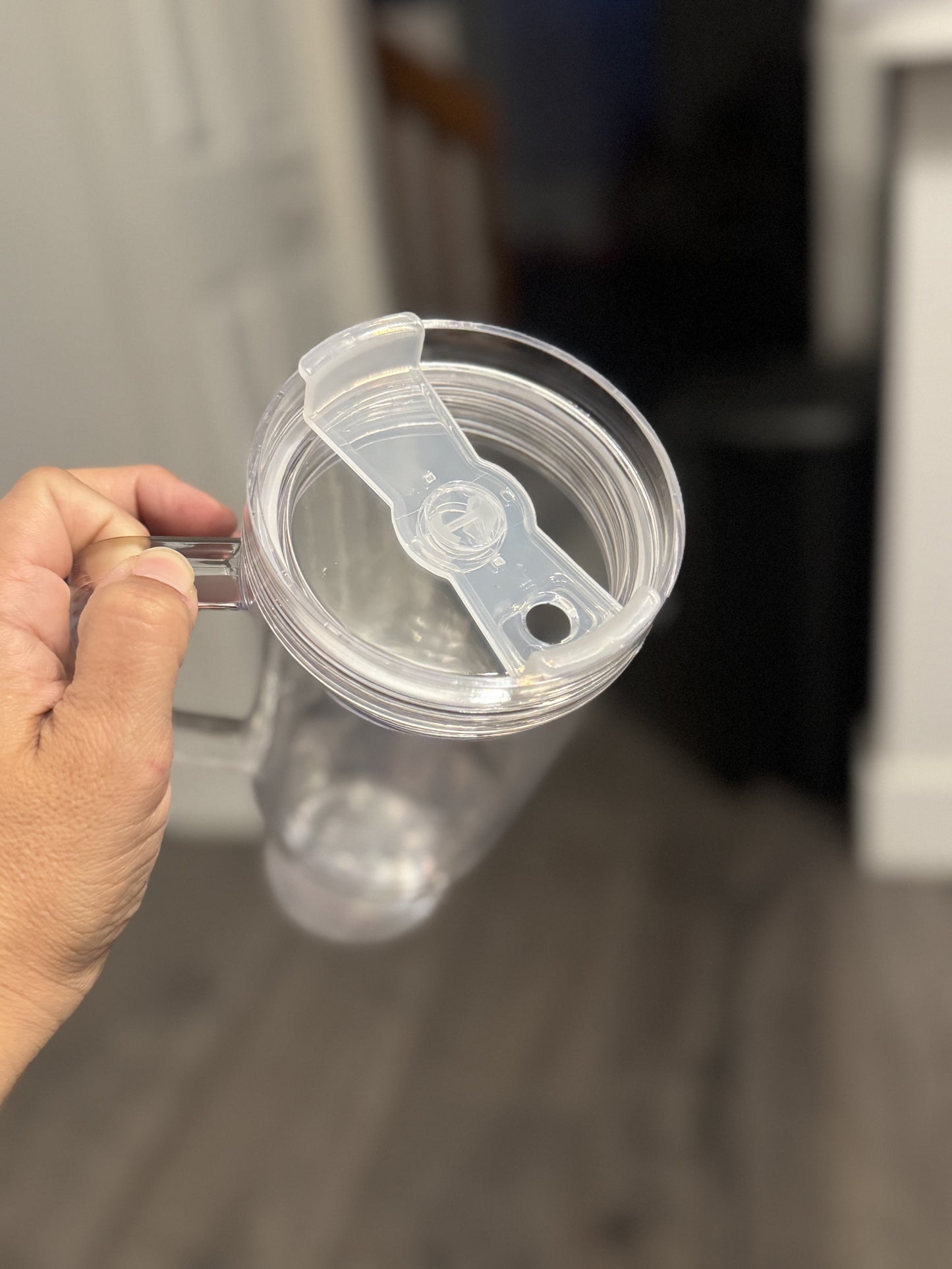 Custom 40oz Acrylic Snowglobe Cup with Handle