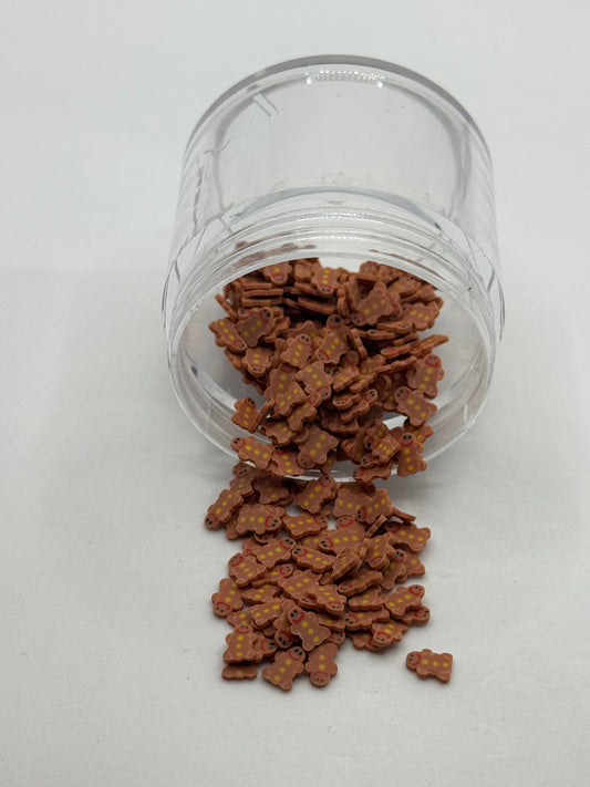 Gingerbread Man Polymer Clay Slices (Non-Edible)