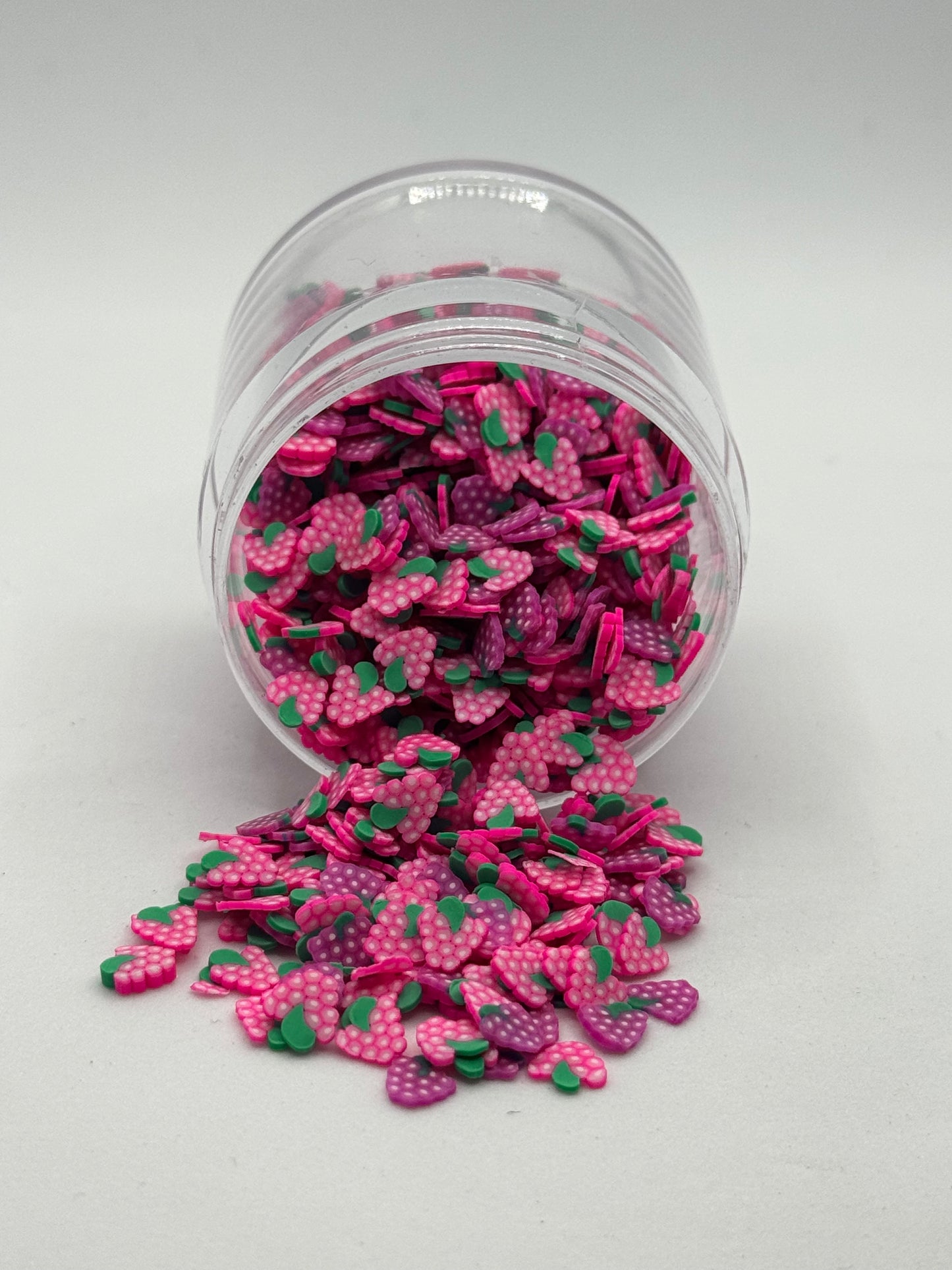 Raspberry Polymer Clay Slices (Non-Edible)