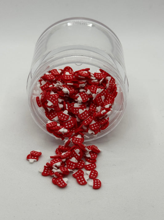 Red Mushroom Polymer Clay Slices (Non-Edible)