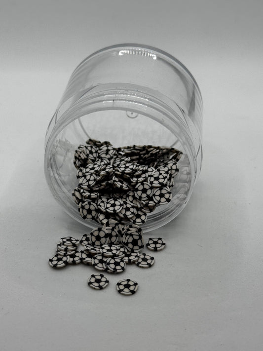 Soccer Ball Polymer Clay Slices (Non-Edible)