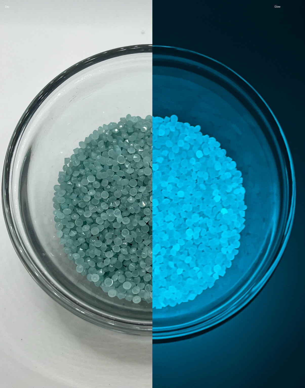 3mm Glow-in-the-Dark Diamond Cut Rhinestones – Aqua Eclipse Glow