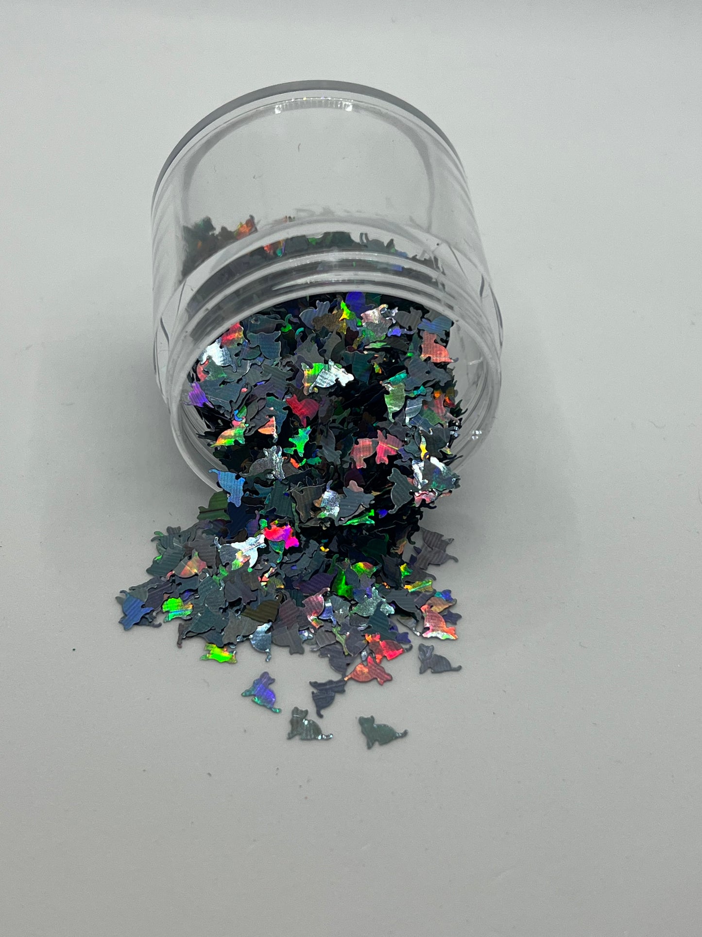 Holographic Black Cat Shaped Glitter
