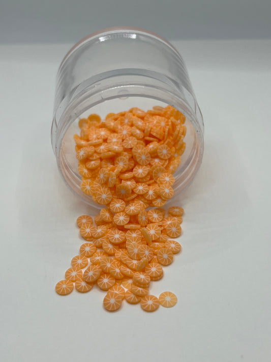 Orange Slice Polymer Clay Slices