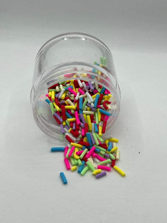 Rainbow Sprinkles Polymer Clay Mix 1 – Bright Multicolor Rods (NON-EDIBLE)