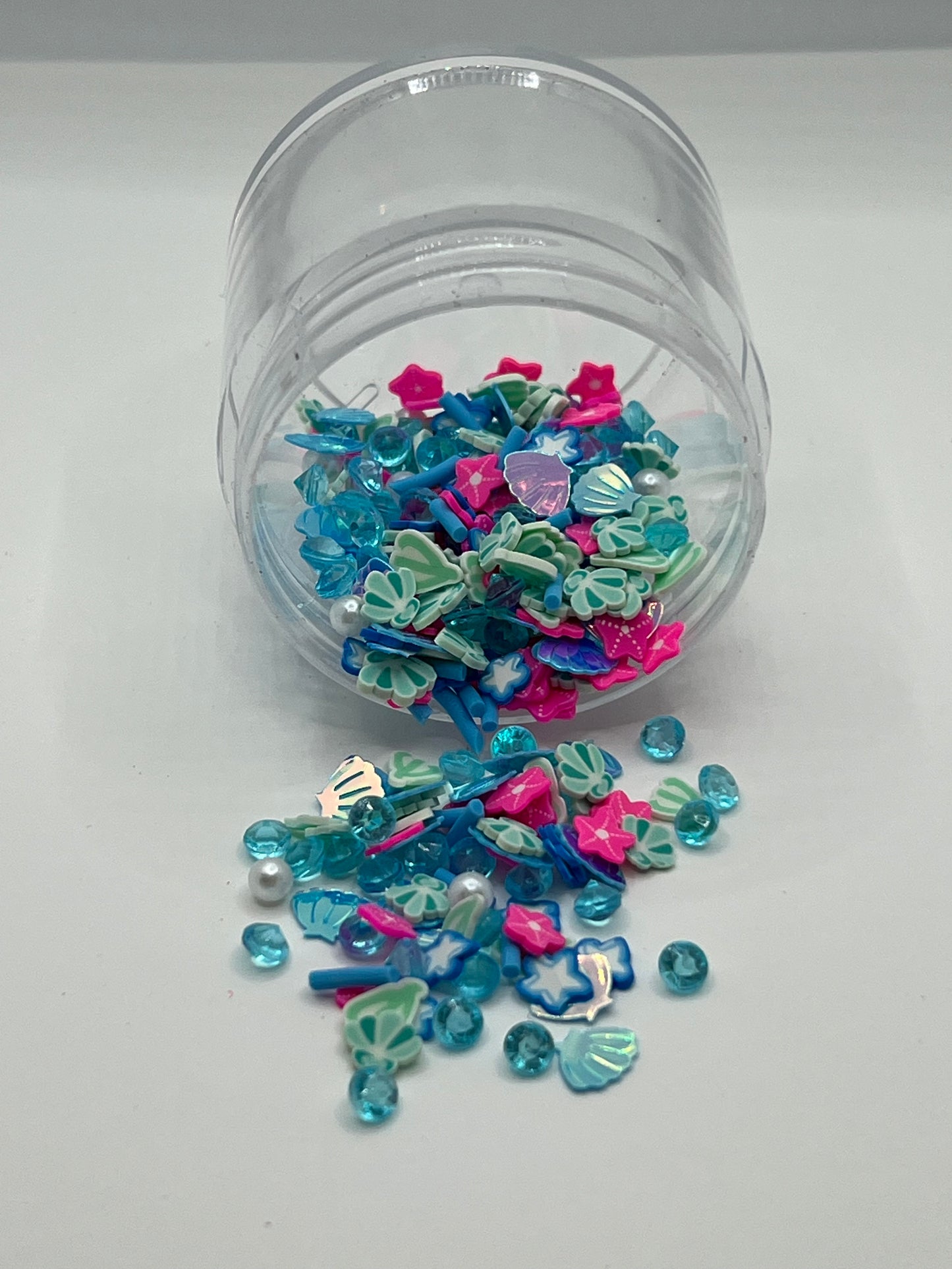 Mermaid Mix Polymer Clay Slices (Shells, Starfish, Pearls, Gems) (NON-EDIBLE)