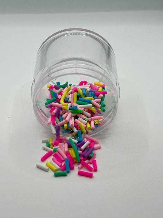 Rainbow Sprinkles Polymer Clay Mix 2 – Bright Multicolor Rods (NON-EDIBLE)
