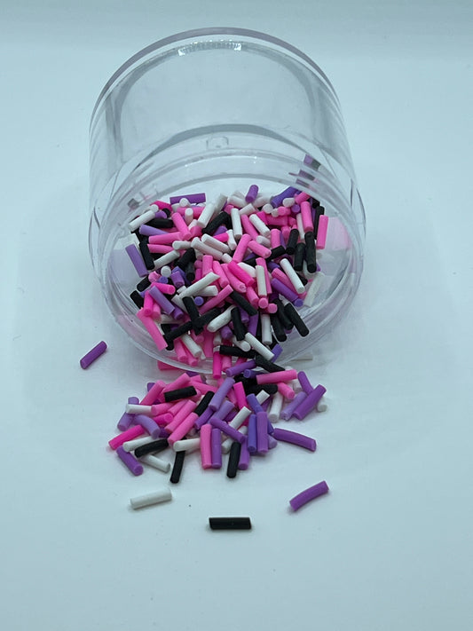 Pink & Purple Party Sprinkles Polymer Clay Mix – Craft Rods (NON-EDIBLE)