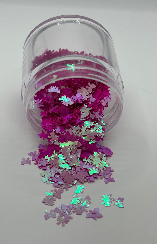 Bubblegum Bliss Bows - Hot Pink/Iridescent Bows