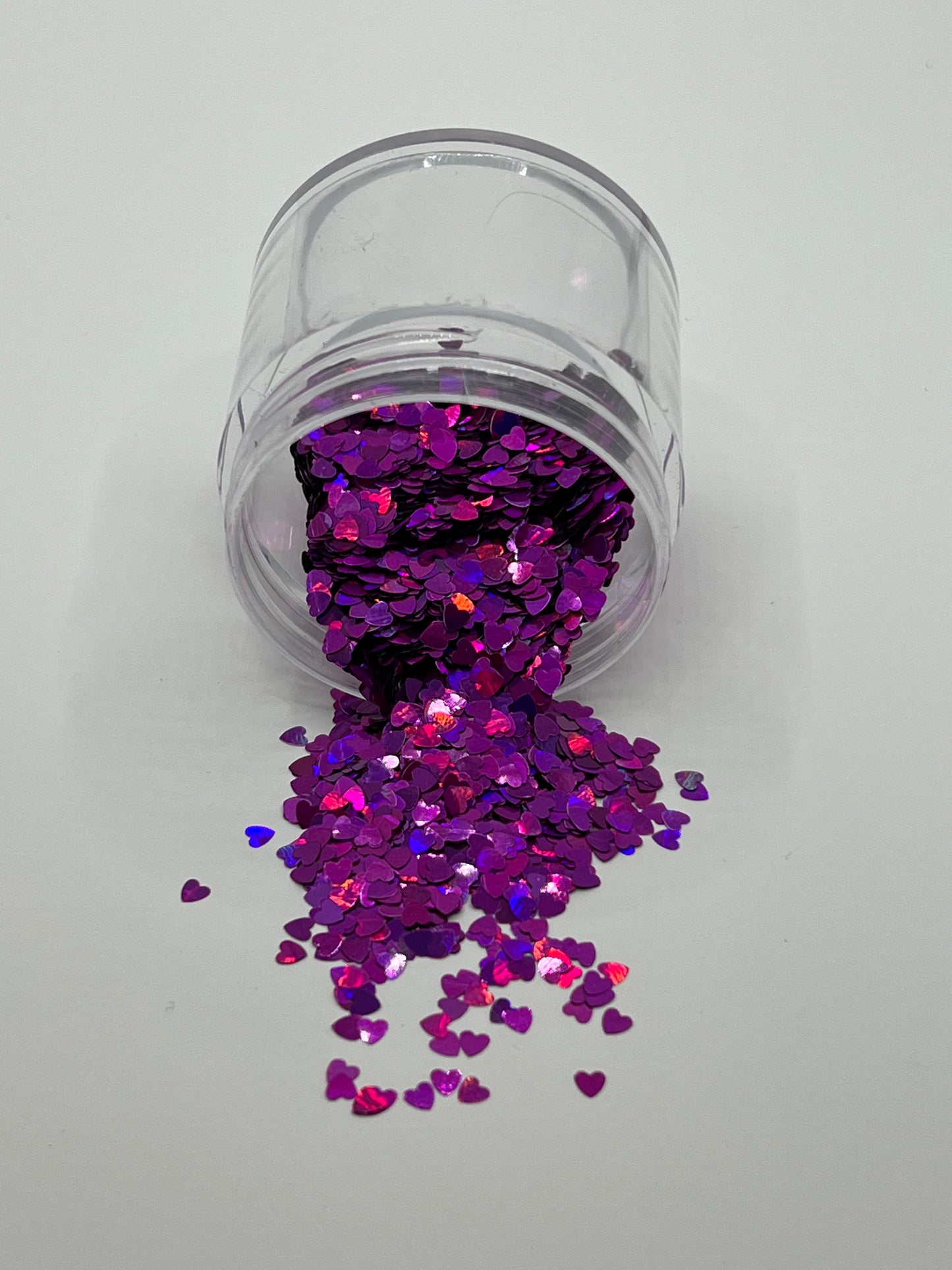 Magenta Magic Hearts - Purple Shift Shaped Glitter