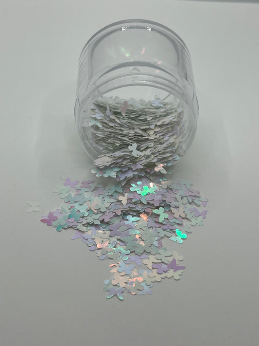 Sugar Frost Butterflies - White/Pink/Blue/Purple/Yellow shift Butterflies