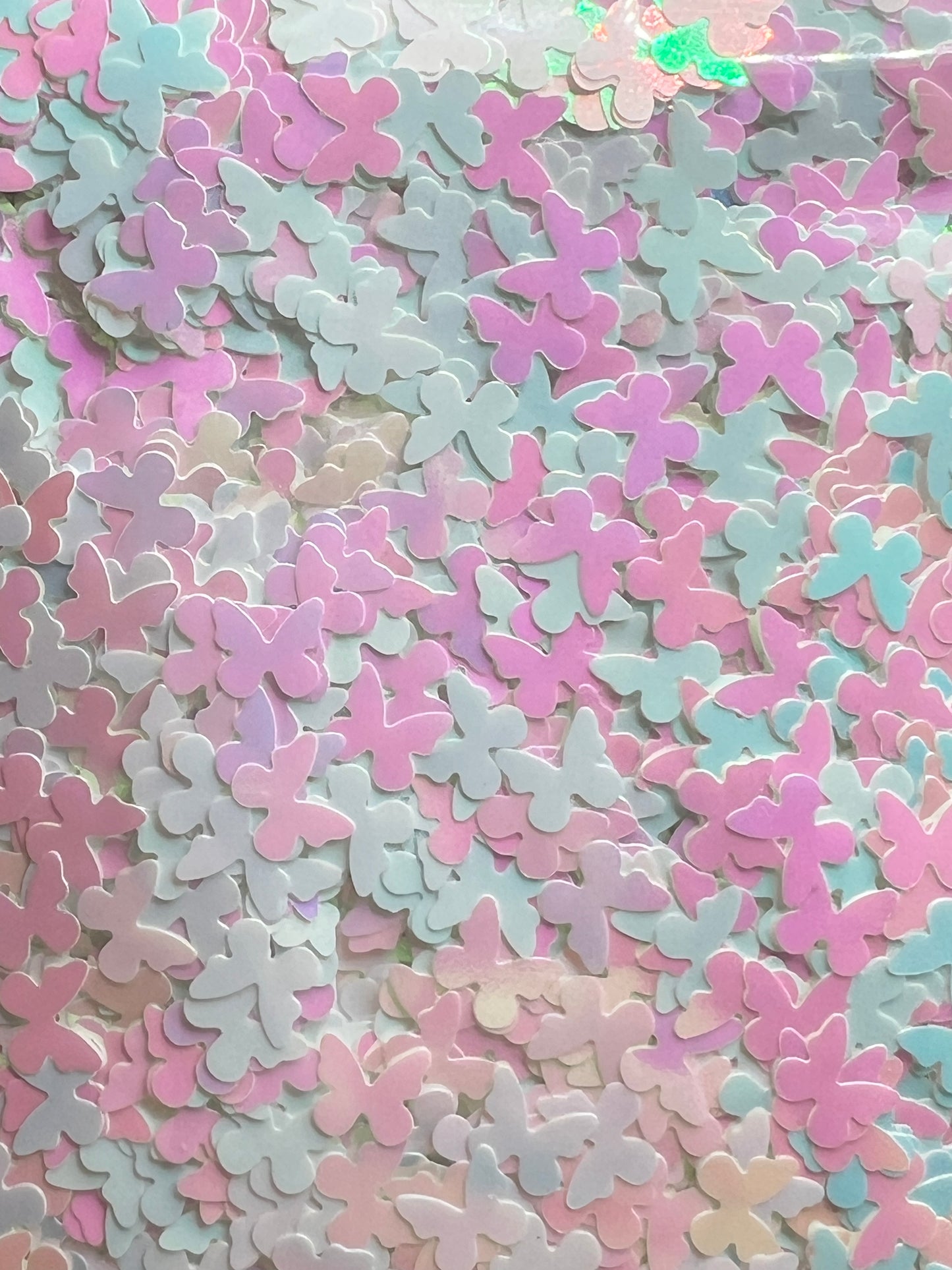 Sugar Frost Butterflies - White/Pink/Blue/Purple/Yellow shift Butterflies