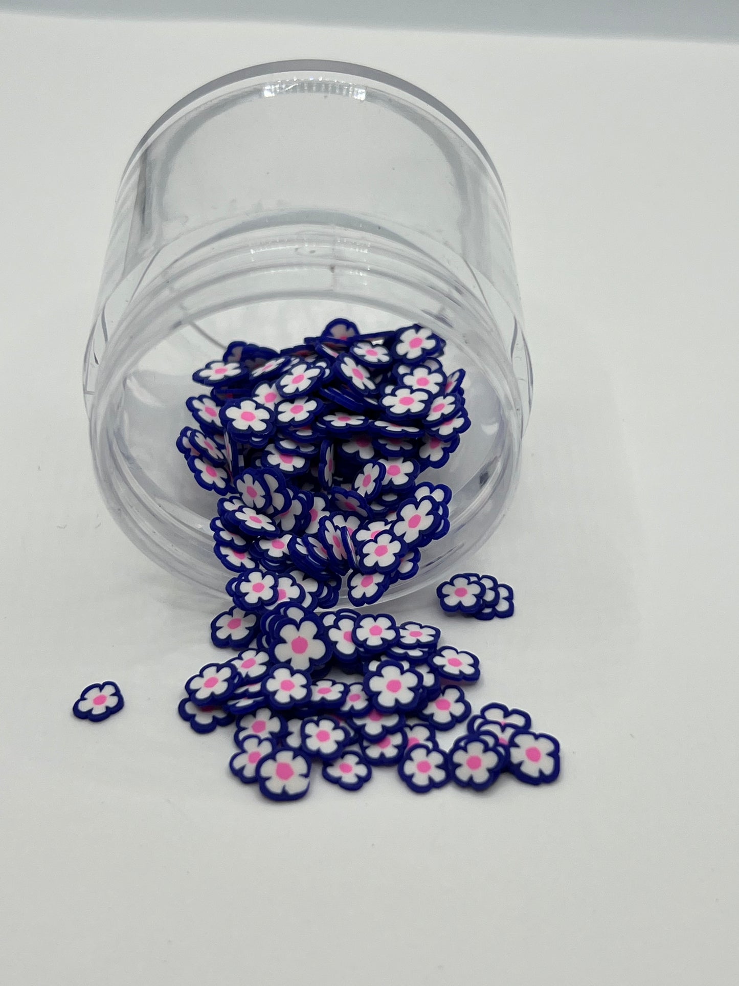 Blue Flower Polymer Clay Slices (Non-Edible)