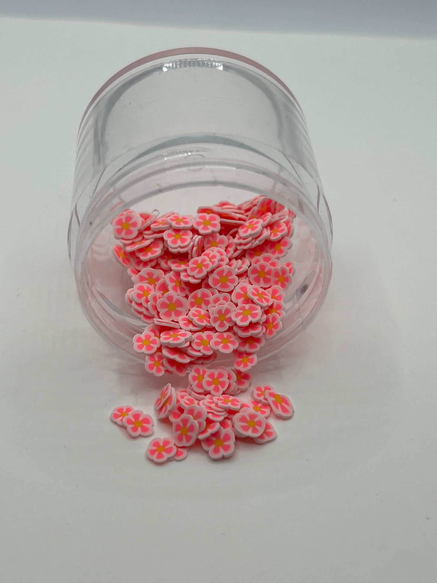 Pink Daisy Polymer Clay Slices (Non-Edible)