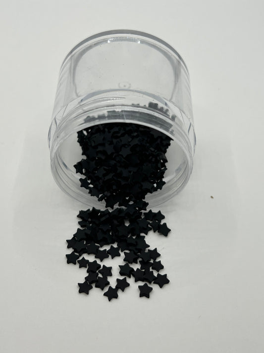 Black Star Polymer Clay Slices (Non-Edible)