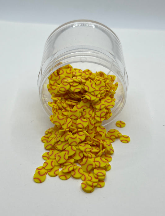 Softball Polymer Clay Slices (Non-Edible)