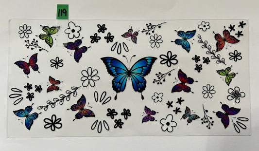 Butterflys and Flowers - W119