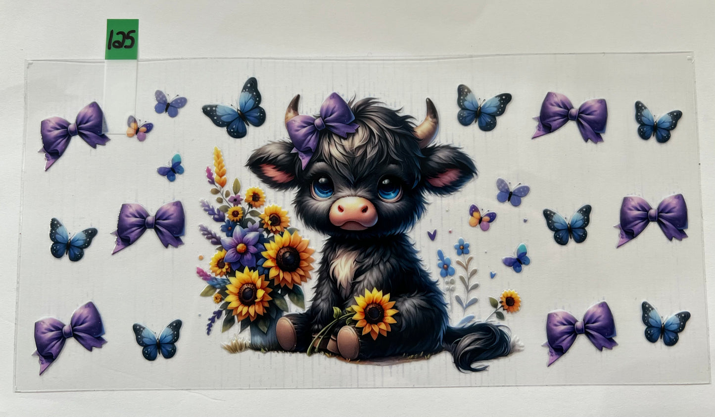 Cow, Bows, Butterflies - W125